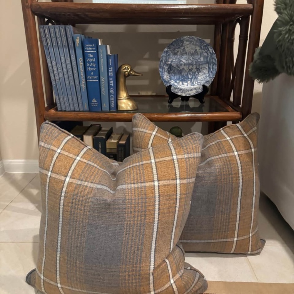 Plaid Ralph Lauren Style Throw Pillows - Picture 2 of 5